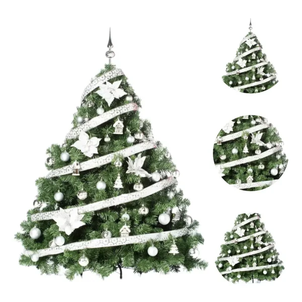 Arbol Navidad Patagonia Xl 1.50mt + Deco Plata Cybermonday Plata