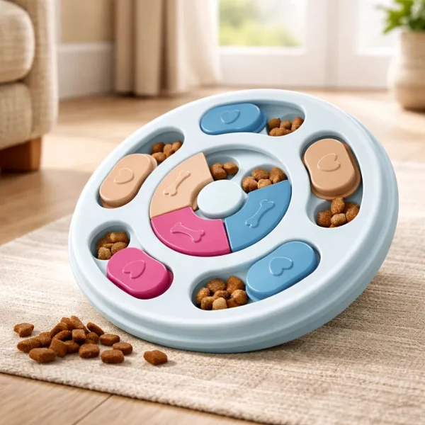 Juguete Interactivo Plato Perro Gato Alimento Premio Olfato Agua
