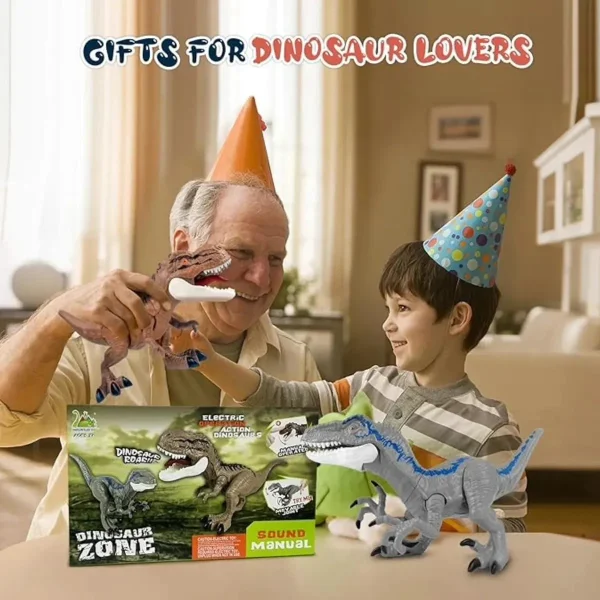 Muñeco Dinosaurio T-rex Juguete Articulado Con Luz Y Sonido T-rex Marrón Claro
