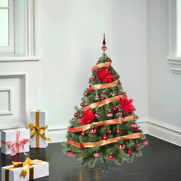 Arbol de Navidad Montañes Deluxe 1.50mts Con Adornos Kit X50