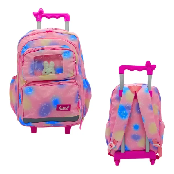 Mochila Carrito Escolar Carro Con Ruedas Infantil + Peluche