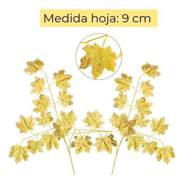 Jardin Vertical Artificial Ramo Planta Decorativa Pack X24 Dorado Oscuro
