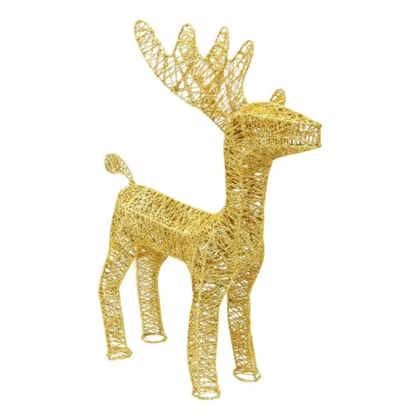 Reno Navideño  Decoración Adorno Hogar Navidad Fiestas 50cm Dorado