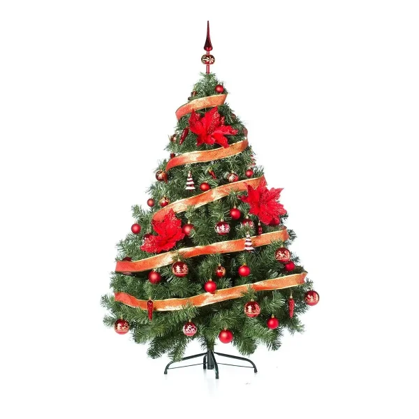 Arbol de Navidad Montañes Deluxe 1.50mts Con Adornos Kit X50