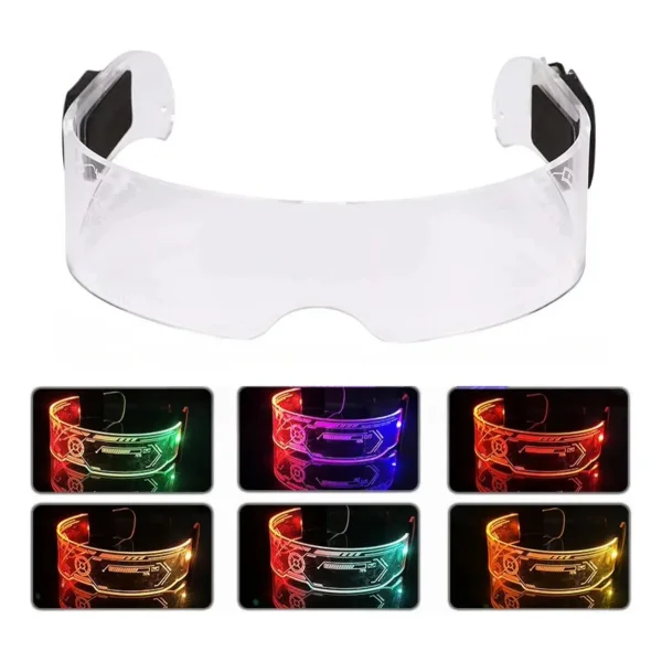 Anteojos Luminosos De Neón Para Fiesta Cotillón Led Acrílico Multicolor