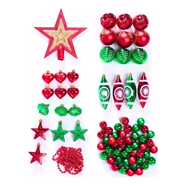 Navidad Adornos X73 Bolas Estrellas Figuras Collar Puntal Único