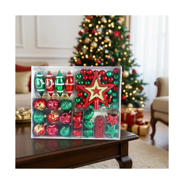 Navidad Adornos X73 Bolas Estrellas Figuras Collar Puntal Único