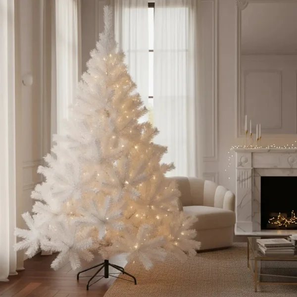 Arbol De Navidad Blanco Montañes Deluxe 2,10mts