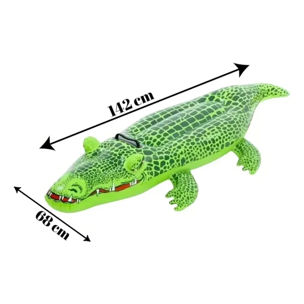 Colchoneta Cocodrilo Inflable Flotador Para Pileta Agua Verde