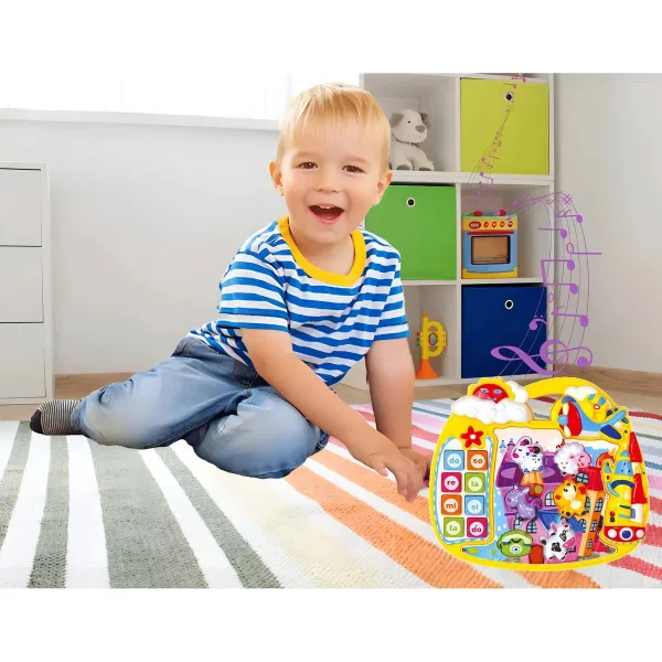Teclado Musical Infantil Animales Luz Sonido Educativo Multicolor