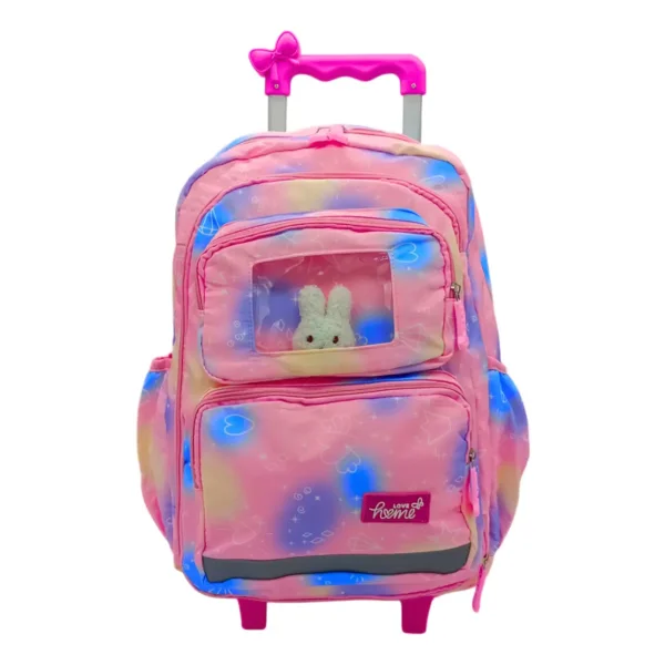 Mochila Carrito Escolar Carro Con Ruedas Infantil + Peluche