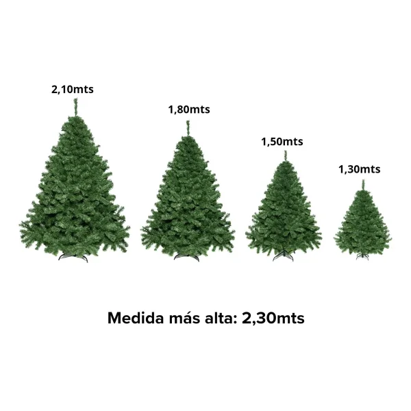 Arbol de Navidad Montañes Deluxe 1.50mts Con Adornos Kit X50