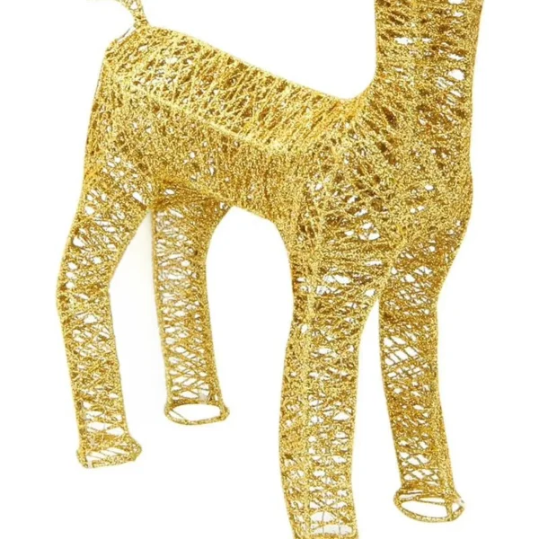 Reno Navideño  Decoración Adorno Hogar Navidad Fiestas 50cm Dorado