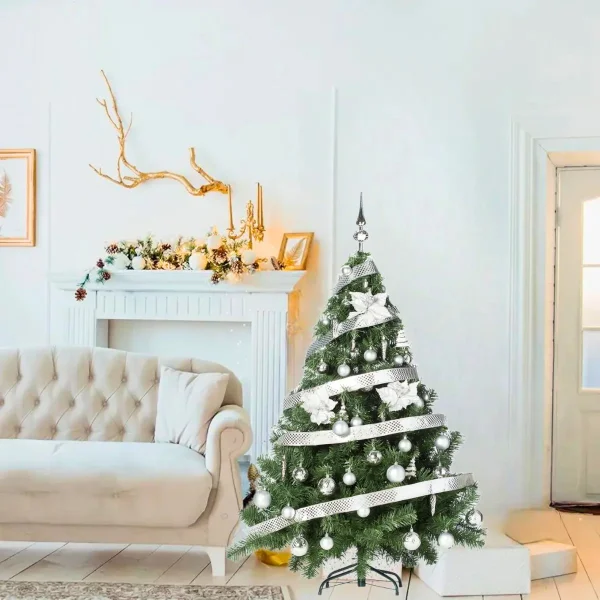 Arbol de Navidad Montañes Deluxe 1.50mts Con Adornos Kit X50