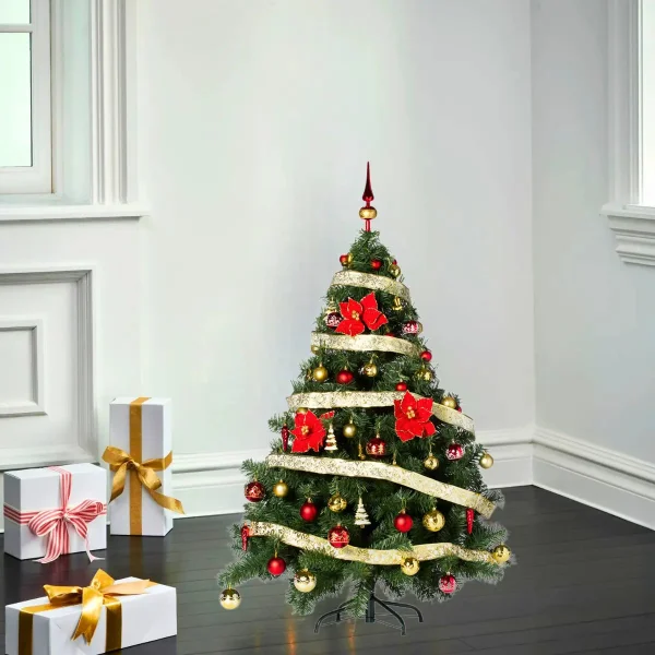 Arbol de Navidad Montañes Deluxe 1.50mts Con Adornos Kit X50