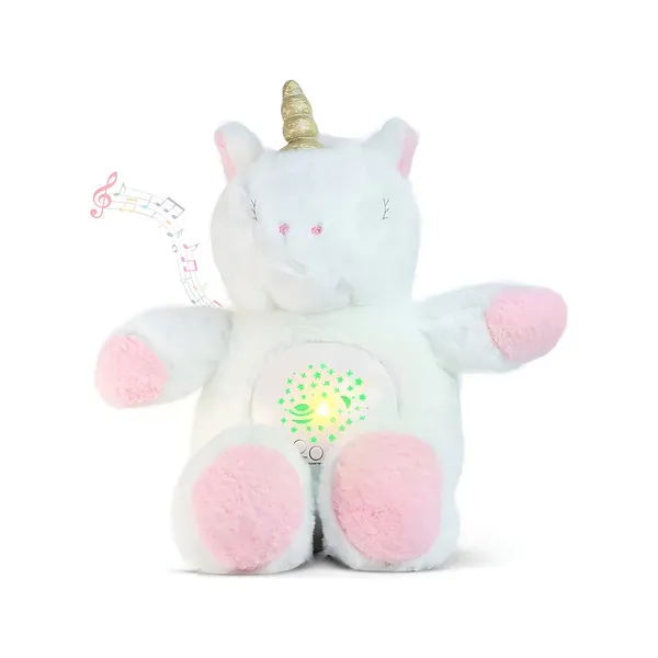 Peluche Unicornio Con Luz Y Musica Juguete Proyector Bebe