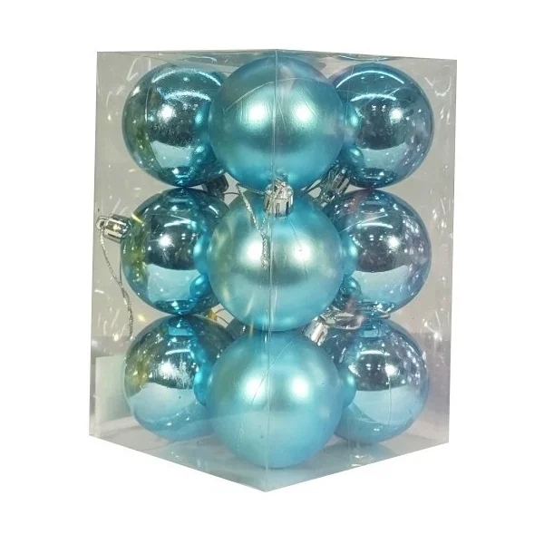 Adornos Navideños Set Bolas De Navidad 6cm X12 Unidades