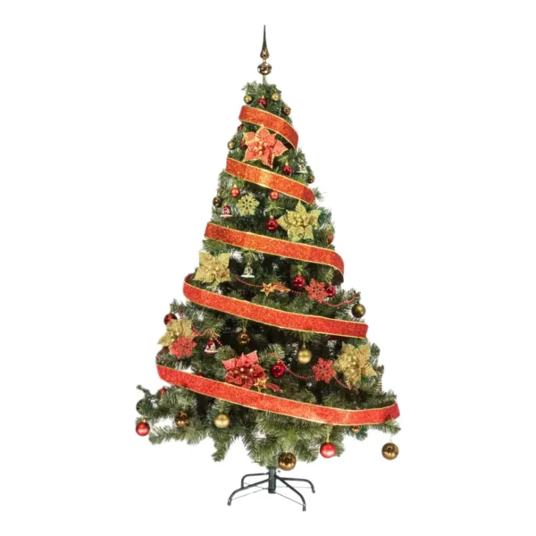 Arbol De Navidad Tronador Lujo 1,80mts Con Adornos Kit X60
