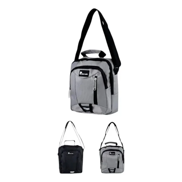 Morral Hombre Bandolera Organizador Bolsito Casual Urbana Negro Lisa