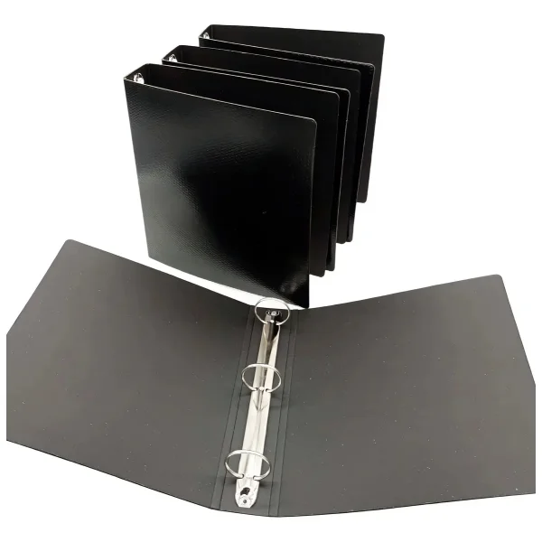 Carpeta Escolar N°3 Avios 3 Anillos 3x40 Fibra Negra Negro