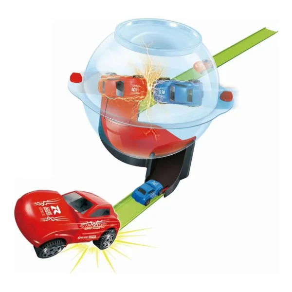 Pista De Autos Vuelta 360 Grados Loop Para Armar Rojo