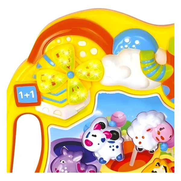 Teclado Musical Infantil Animales Luz Sonido Educativo Multicolor