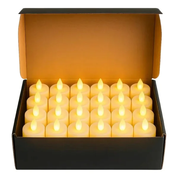 Velas Pack X48 Velita Luz Led Calida Vela Pilas Incluidas Blanco Tealight