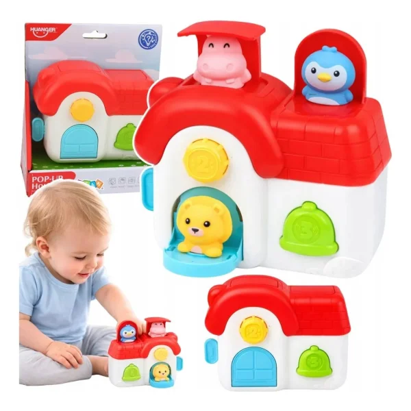 Juguete Interactivo Casa Pop Up Animales Botones Bebe