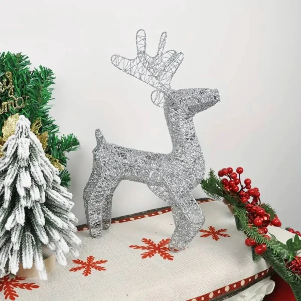Reno Navideño Figura Decoración Navidad 40 Cm Dorado