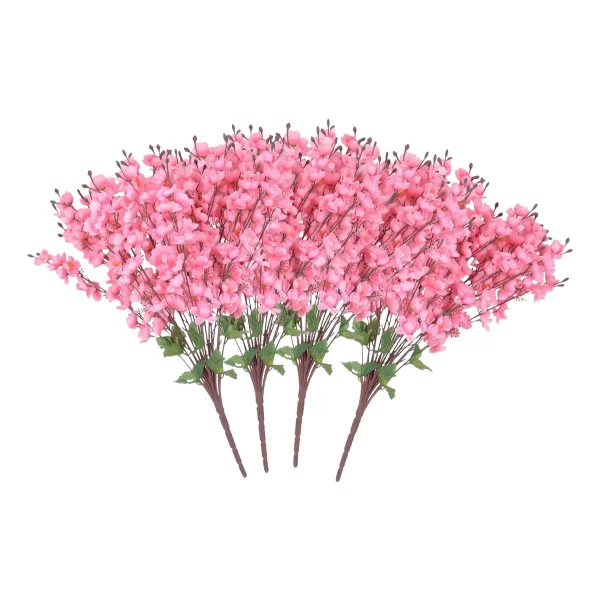 Flores Artificiales Ramo Vara Cerezos Decoracion Pack X4