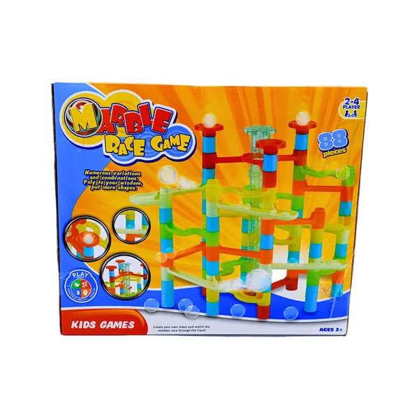 Laberinto De Bolitas Didactico Escalera Pelotas 88 Piezas Color Rojo