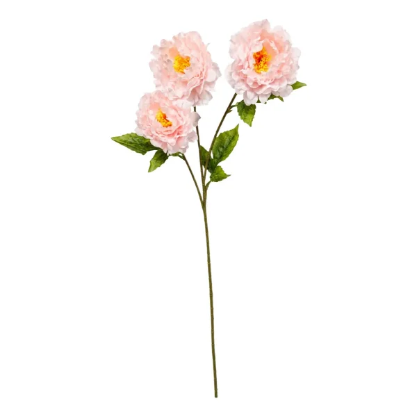 Vara Peonias Artificiales 70cm Flores Grandes Deco Pack X3 Rosa