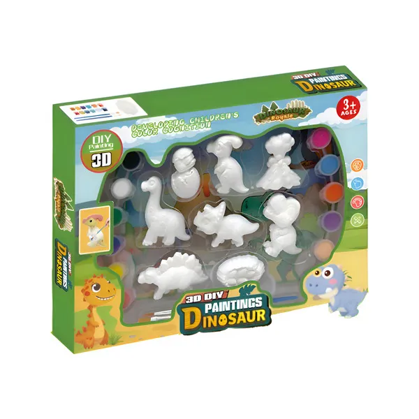 Figuritas De Pintura Yeso Arte Niños Kit Graffiti Manualidad Color Blanco