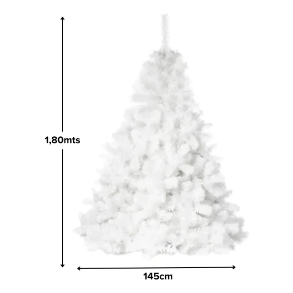 Arbol De Navidad Extra Lujo Patagonia Blanco 1,80mts