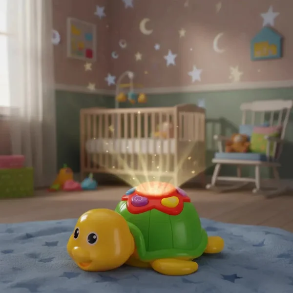 Tortuga Musical Proyector Para Bebes Con Luz Y Sonido