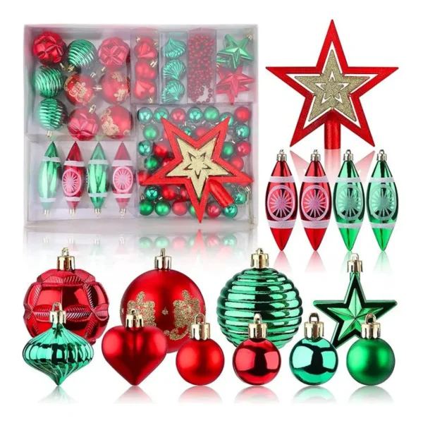 Navidad Adornos X73 Bolas Estrellas Figuras Collar Puntal Único