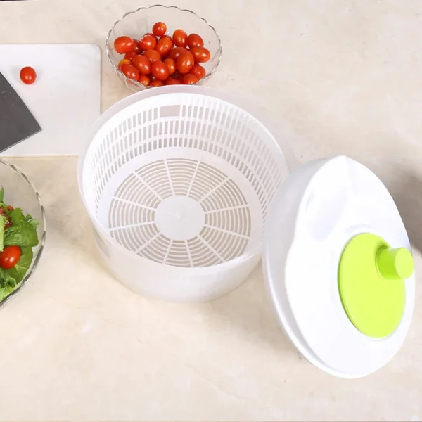 Centrifugador Escurridor Secador Manual Verduras Ensaladas Blanco