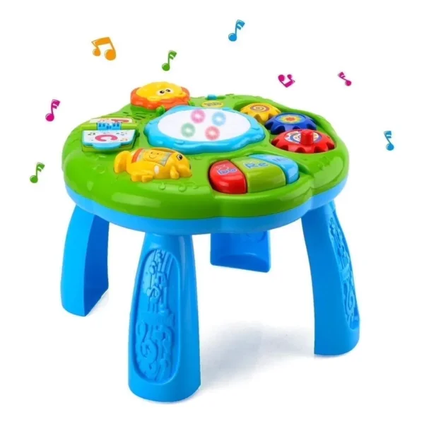Mesa Didactica Actividades Con Sonido Y Pianito Para Bebe Celeste