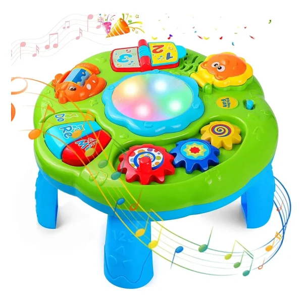 Mesa Didactica Actividades Con Sonido Y Pianito Para Bebe Celeste