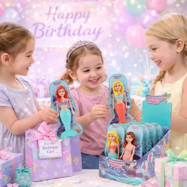Juguete Para Baño Muñeca Sirena A Cuerda Pileta Tina Mermaid Rosa