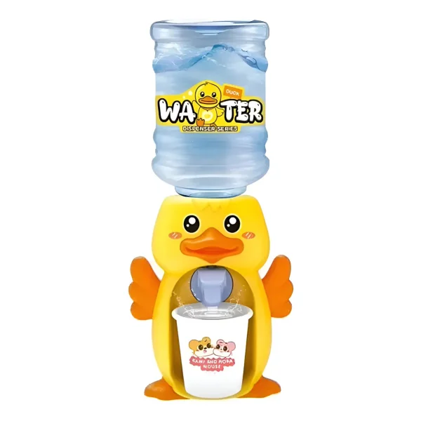 Juguete Mini Dispenser Bidon De Agua Bebedero Con Vaso Amarillo