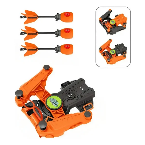 Arco Y Flecha Juguete Lanzador Para Niños Dardos De Espuma Naranja