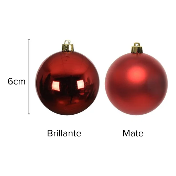Adornos Navideños Set Bolas De Navidad 6cm X12 Unidades