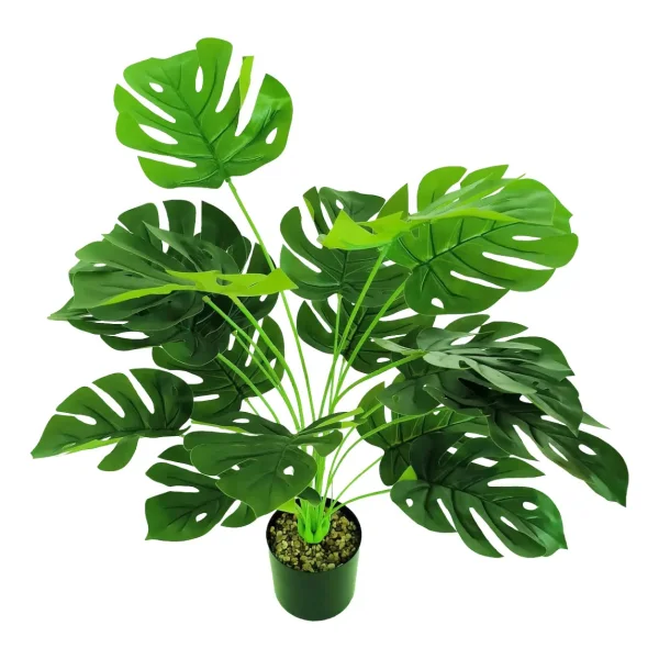 Planta Artificial Con Maceta Monstera 70cm Decoración Hogar Verde