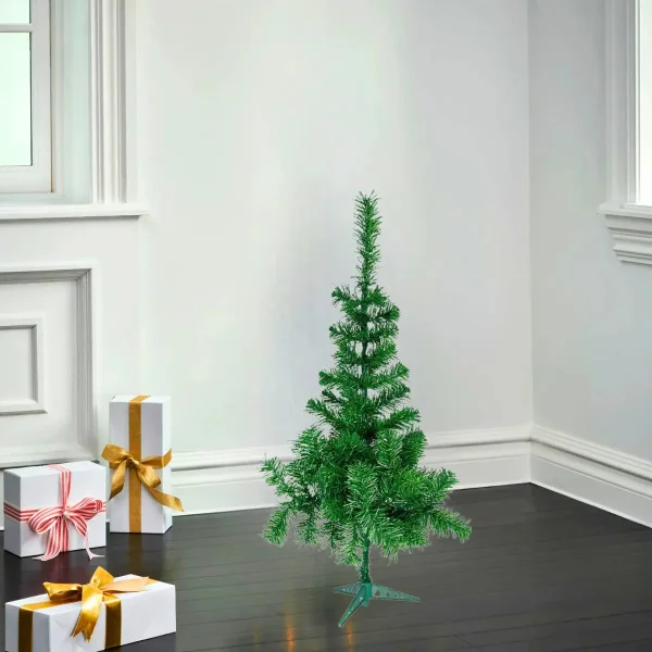 Arbol De Navidad Pino Arbolito Aleman 1,20 Mts Con Base Plastica Decorativo Verde