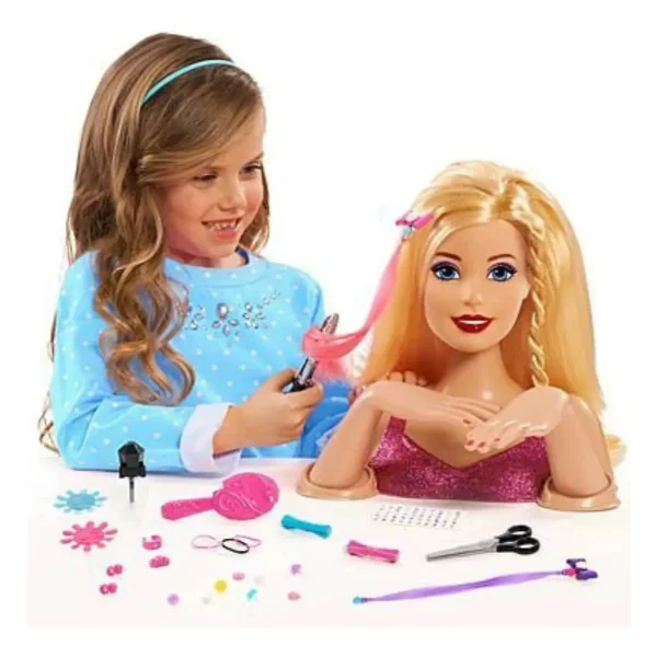 Cabeza De Muñeca Para Peinar Con Accesorios Peluqueria Princesa