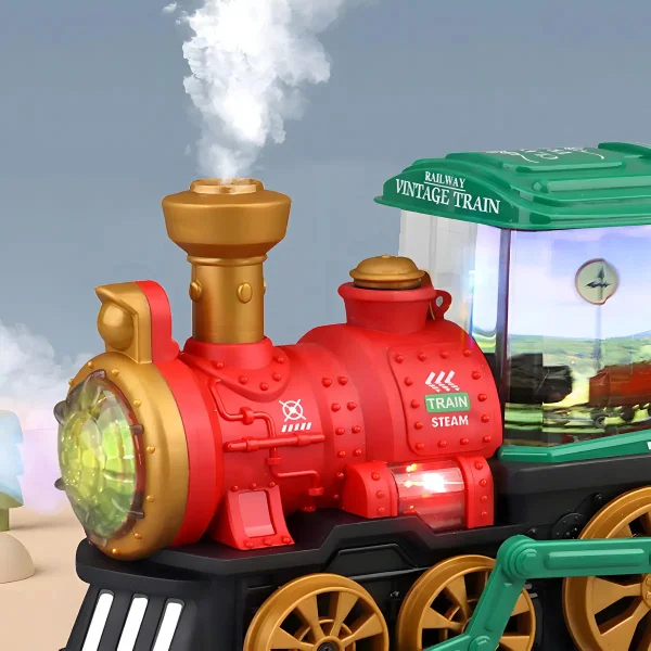 Tren Eléctrico Vintage Expreso Polar Rojo Con Luz Sonido Y Efecto Humo Tren Vintage