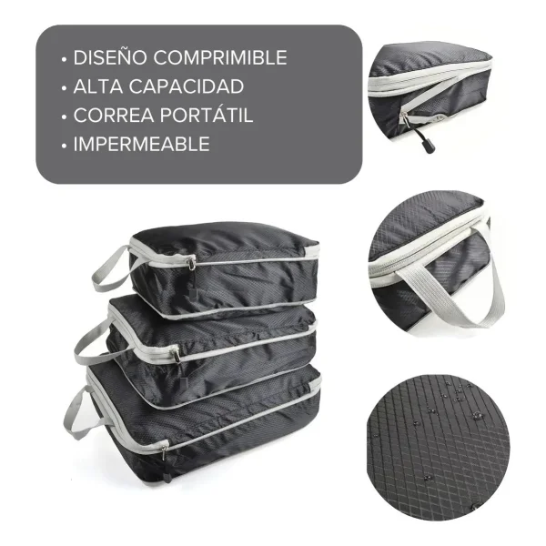 Organizador De Valija Set X6 Neceser De Viaje Estuche Avión
