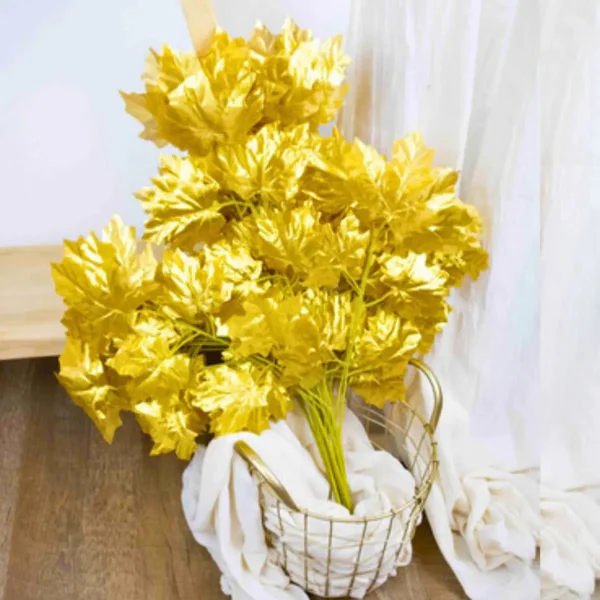Jardin Vertical Artificial Ramo Planta Decorativa Pack X24 Dorado Oscuro