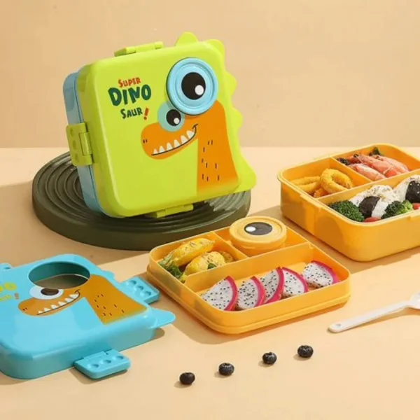 Lunchera Infantil Dinosaurio Escolar Jardin Vianda Infantil Verde